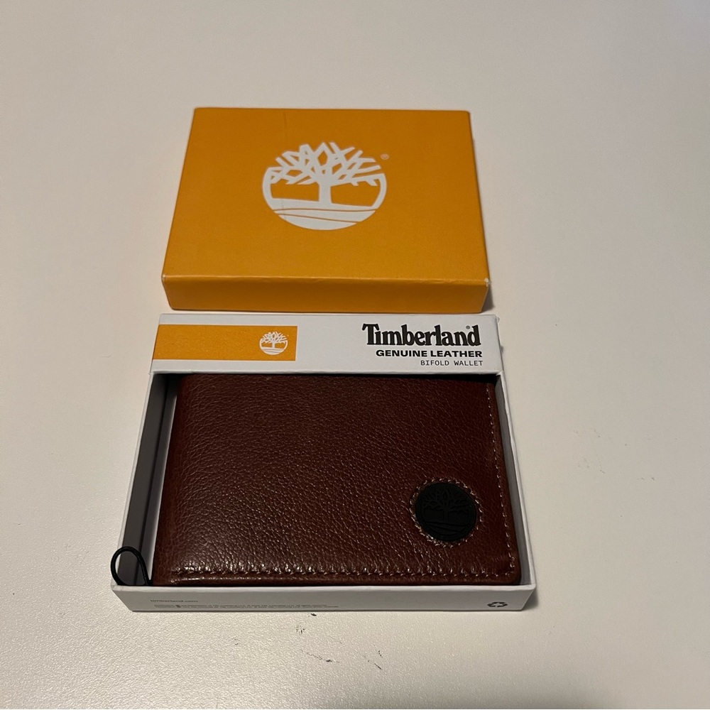 Timberland Brown Bifold Genuine Leather Wallet